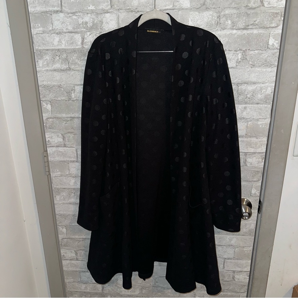 Women's Alembika polka dot cardigan sz 2(8/10) #B0X1